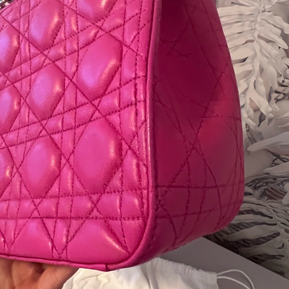 Christian Dior Fuchsia Cannage Quilted Lambskin Leather Miss Dior - Picture 10 of 15